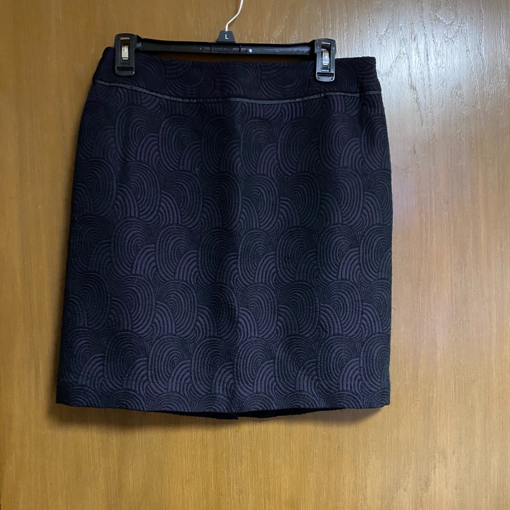 Ann Taylor Slim Skirt - Purple and Black